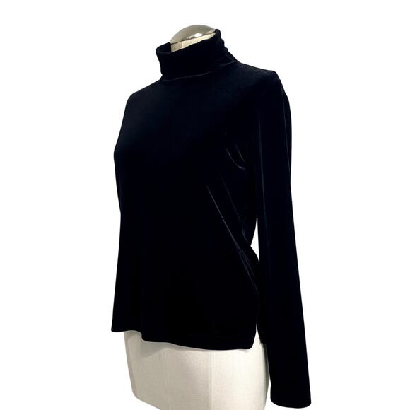 Vintage Sno Skins Chic Velvet 90's Grunge Gothic Minimalist Turtle Neck - Picture 6 of 16